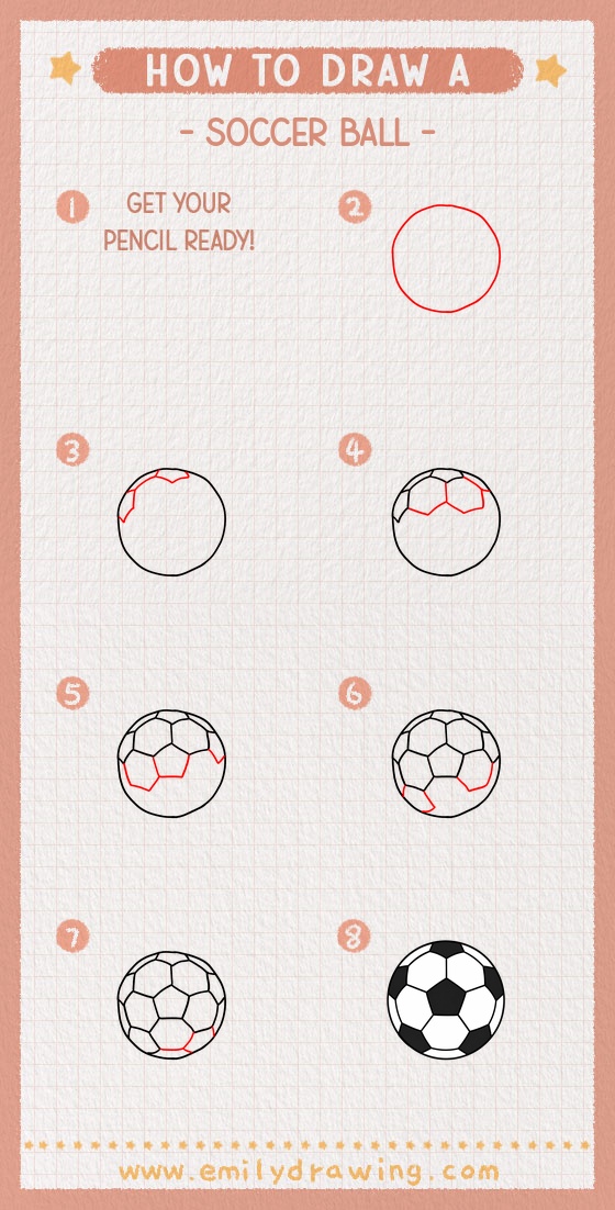 how to draw a soccer ball pinterest pin